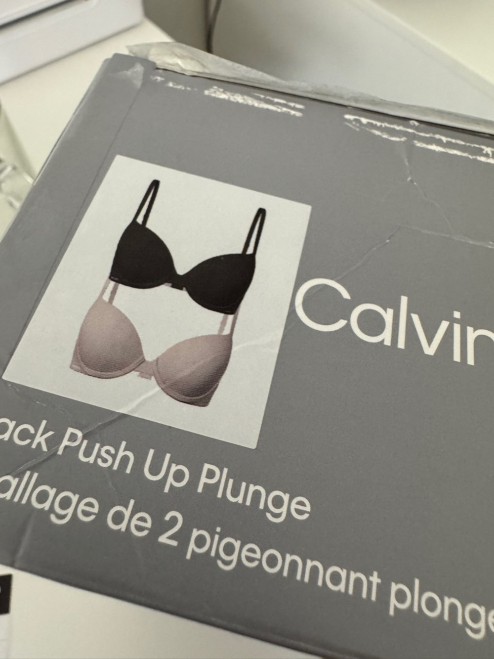 Calvin Klein Black Push-Up Plunge Bra - 34B new